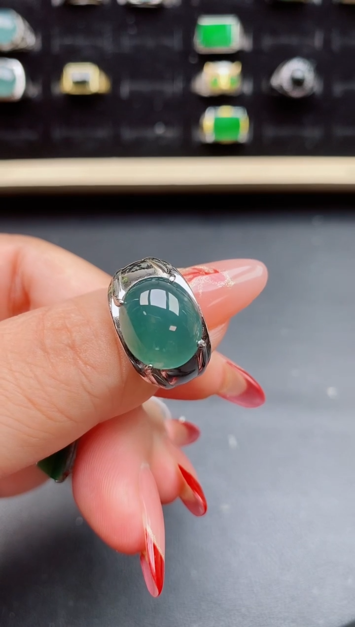 【闪购商品】翡翠戒指银S925镶嵌508005