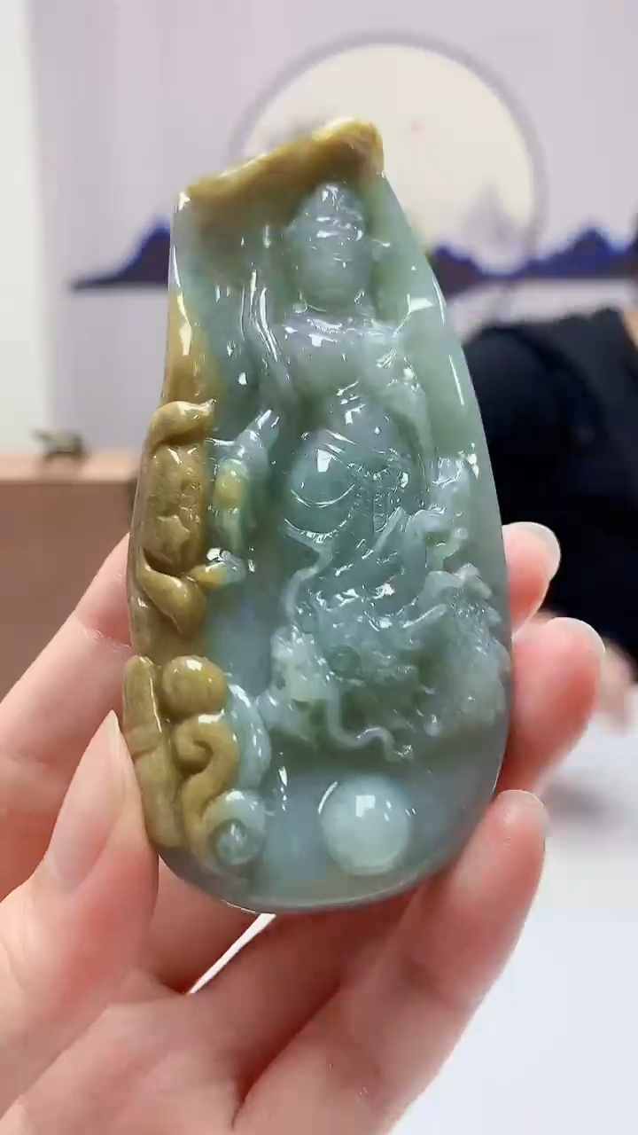 定制翡翠未镶嵌5060zm-毛货挂件115观音