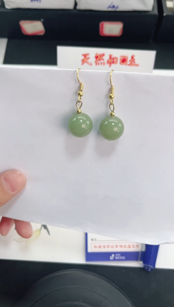 未镶嵌东陵石耳坠岚钻微色差T