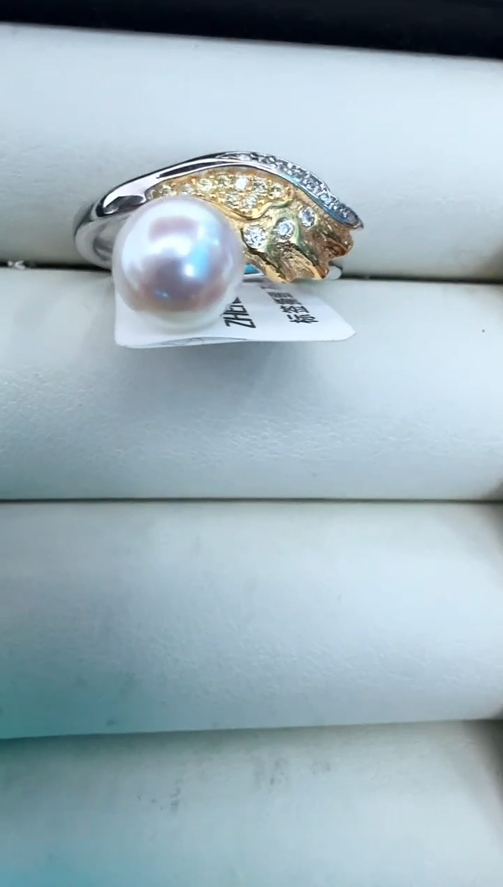 【闪购商品】海水珍珠戒指银S925镶嵌戒指