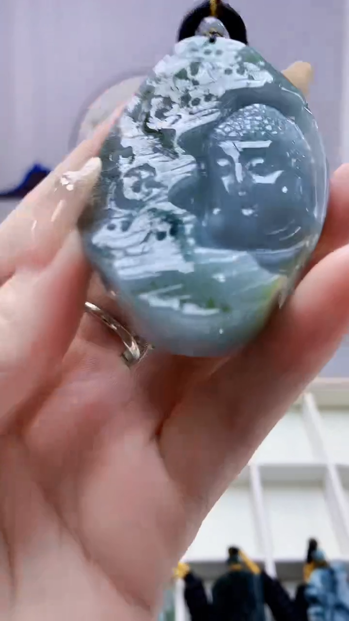 未镶嵌定制翡翠5060DD-毛货挂件112