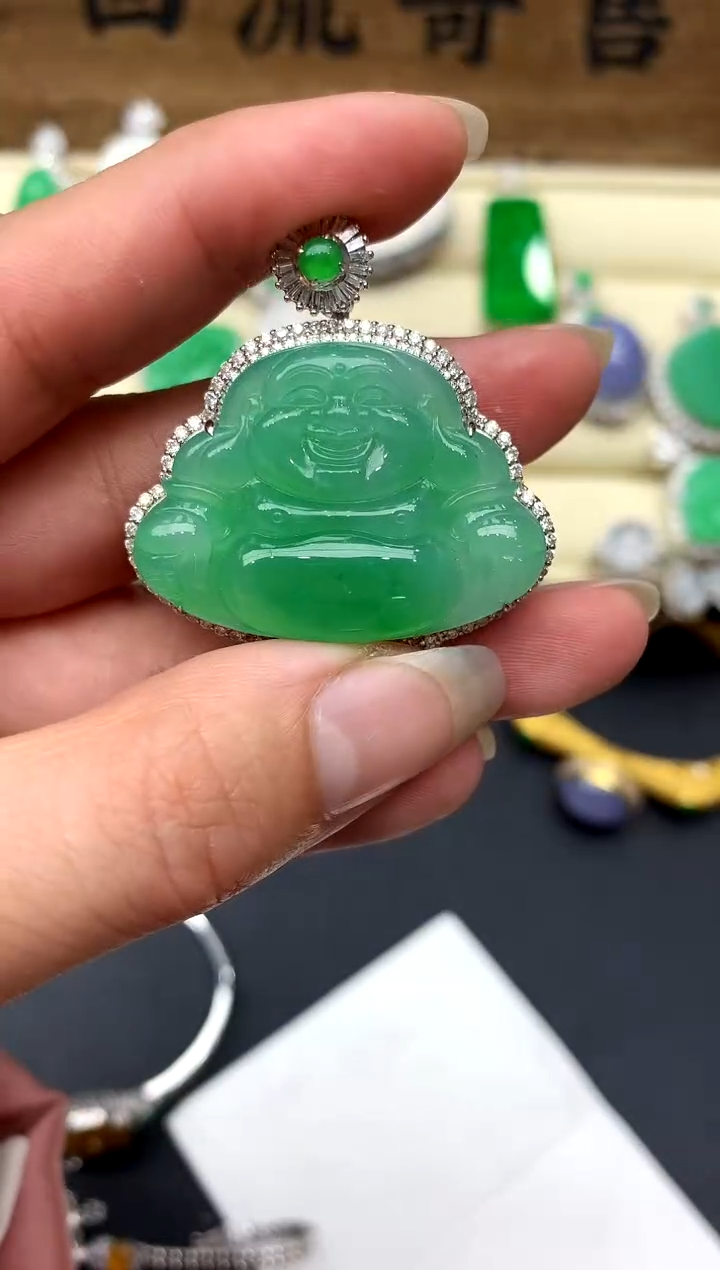 【闪购商品】翡翠颈饰18K金镶嵌523-中国好珍宝