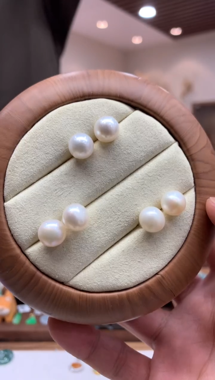 【闪购商品】淡水珍珠耳饰银S925镶嵌耳钉 多样性发*1件