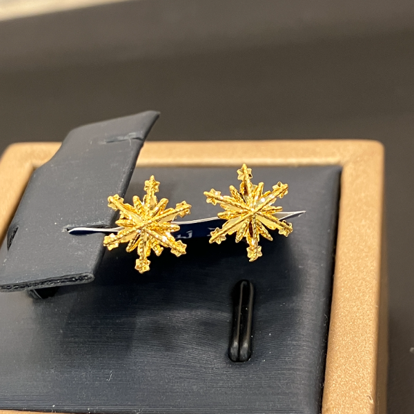 （1号货）放心黄金店 足金999耳环1.49克【120】