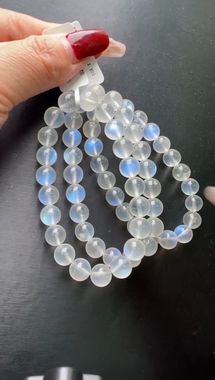 【闪购商品】长石手串未镶嵌月光石手串9m+多样性发一X30805