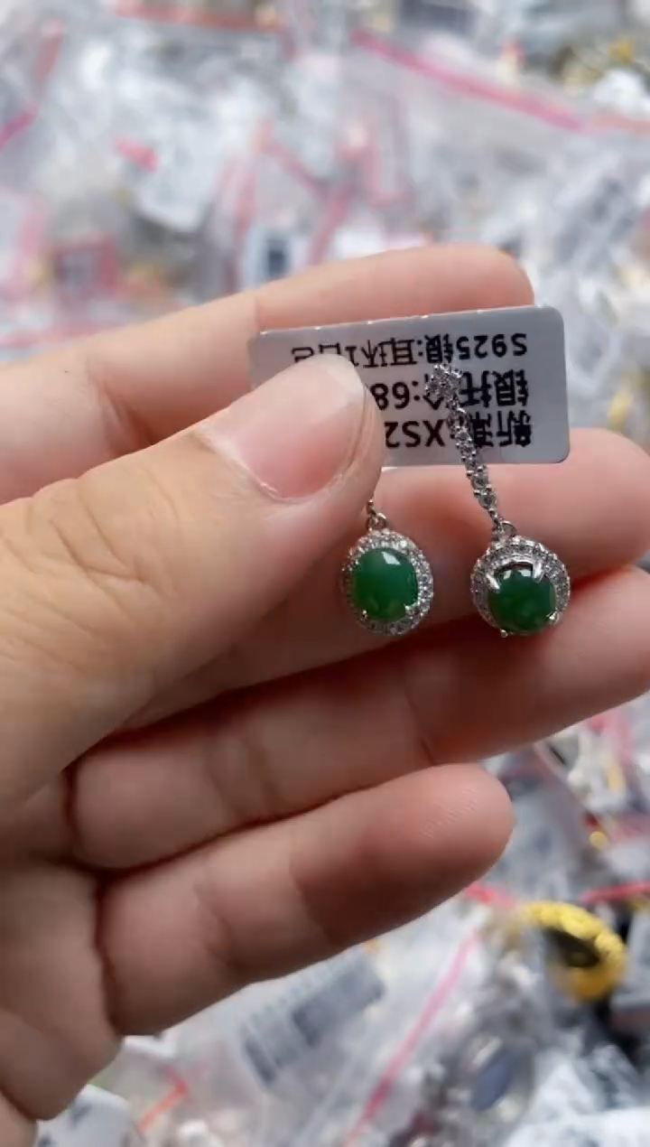 翡翠戒指银S925镶嵌11  11     3
