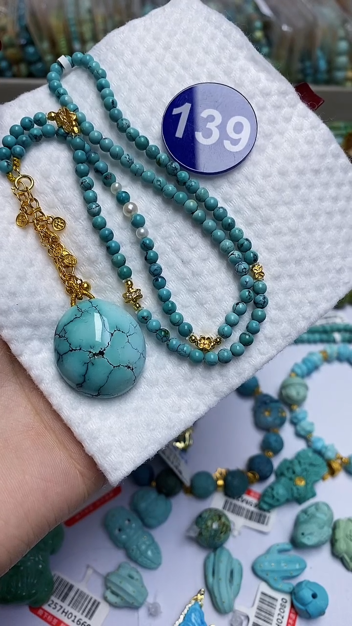 【闪购商品】绿松石项链银S925镶嵌139