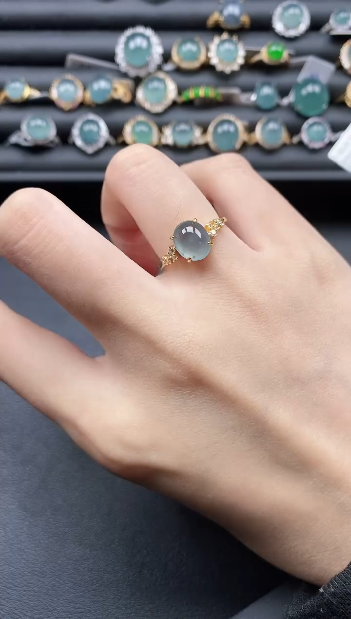 【闪购商品】翡翠戒指银S925镶嵌11111