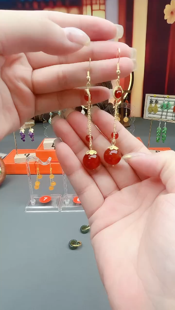 未镶嵌耳钉玛瑙/玉髓331