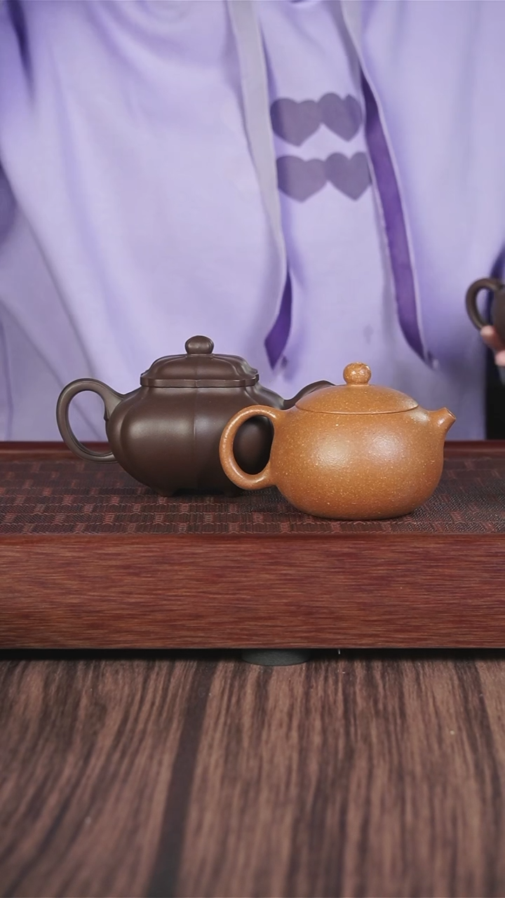 【闪购商品】紫砂茶壶筋纹  四方传儒+黄降坡西施