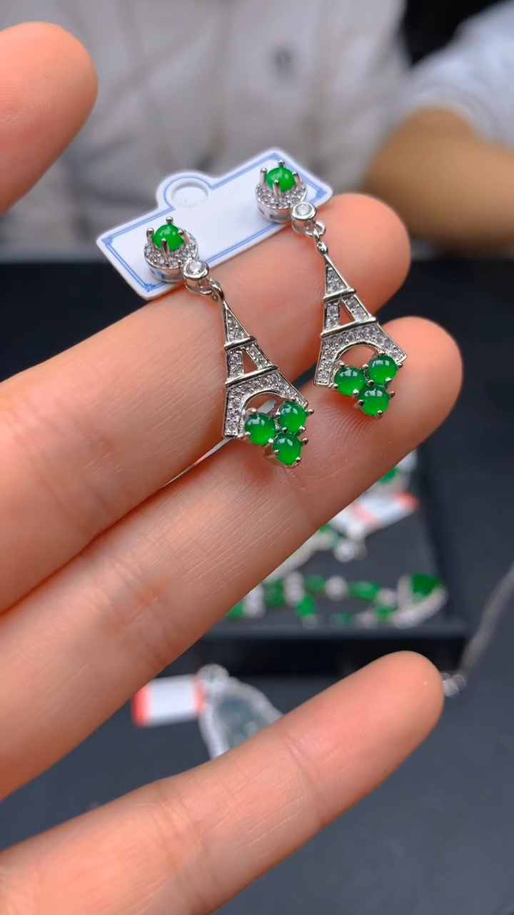 【闪购商品】翡翠耳饰未镶嵌0783403223/多样性发一