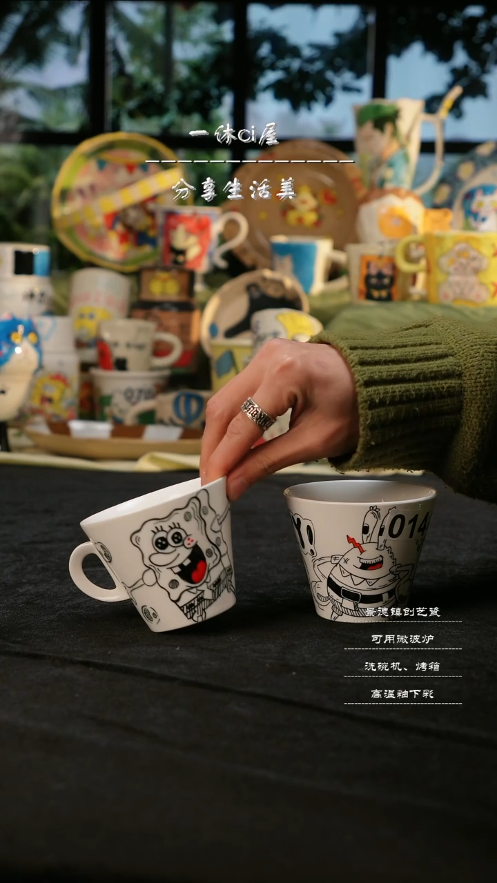 【闪购商品】摆件亲工手绘陶瓷-