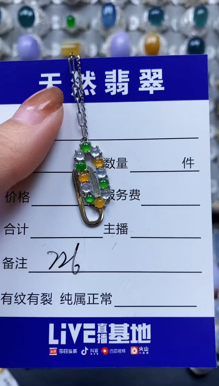 【闪购商品】翡翠颈饰银S925镶嵌0226