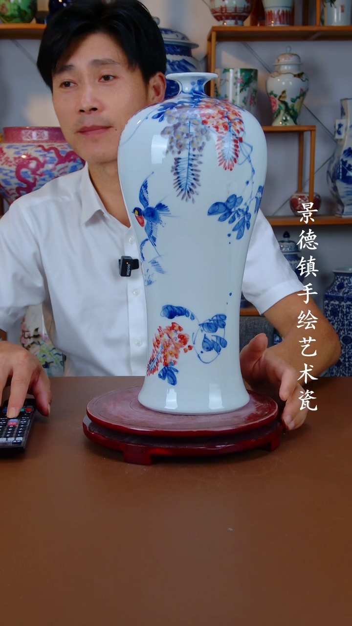 摆件景德镇手工手绘陶瓷摆件9