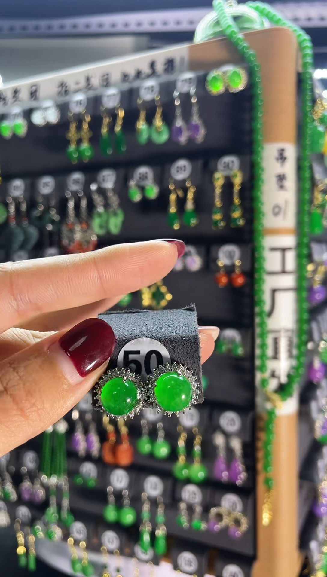 【闪购商品】翡翠耳饰银S925镶嵌50..