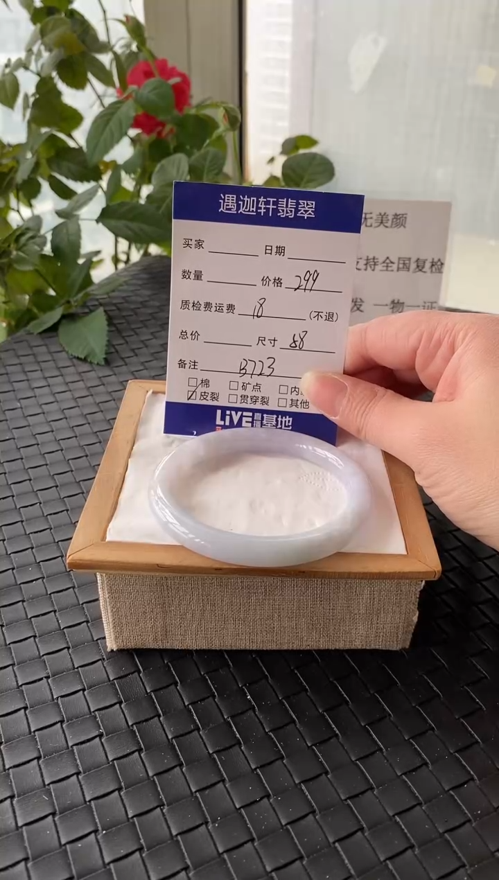 未镶嵌手镯翡翠58圈口 B723编码