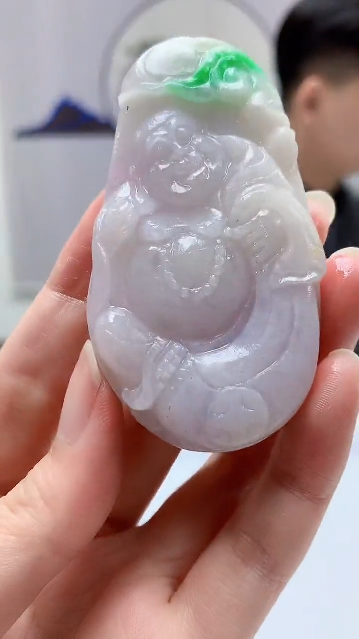 【闪购商品】定制翡翠未镶嵌4917zm-毛货挂件佛公167