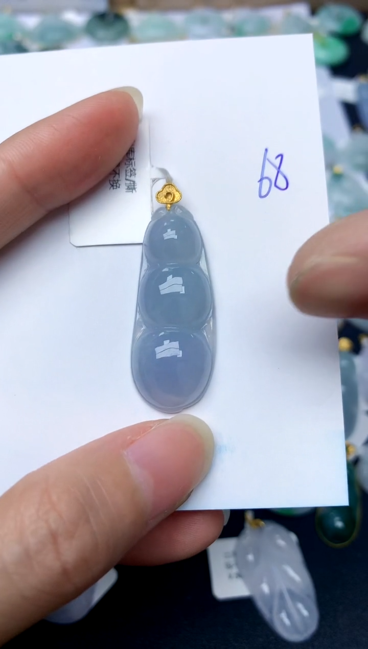 【闪购商品】翡翠颈饰18K金镶嵌68天然A货翡翠