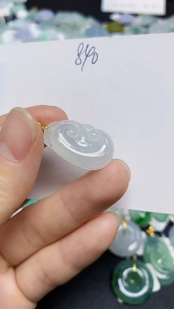 颈饰未镶嵌翡翠天然缅甸翡翠A货翡翠百元以上9元证书费自理