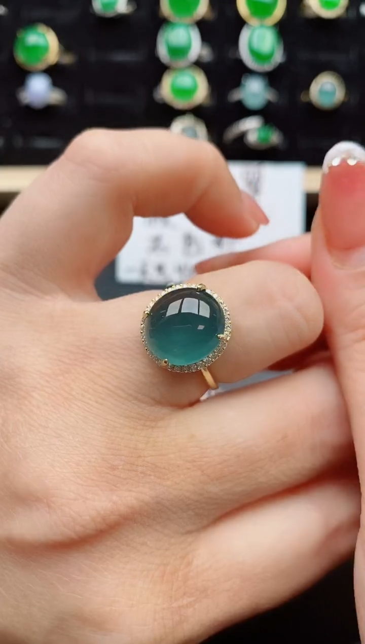 【闪购商品】翡翠戒指银S925镶嵌21212