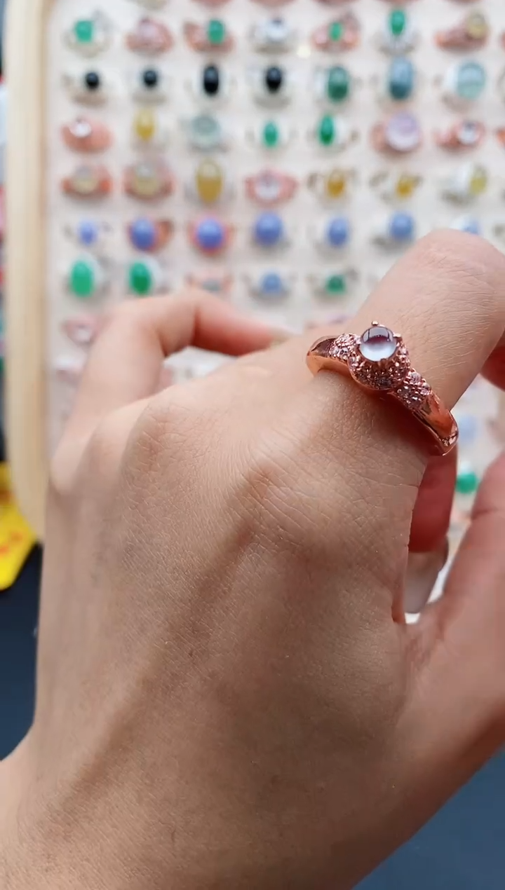 【闪购商品】翡翠戒指未镶嵌 缅甸天然A货翡翠333  10+1