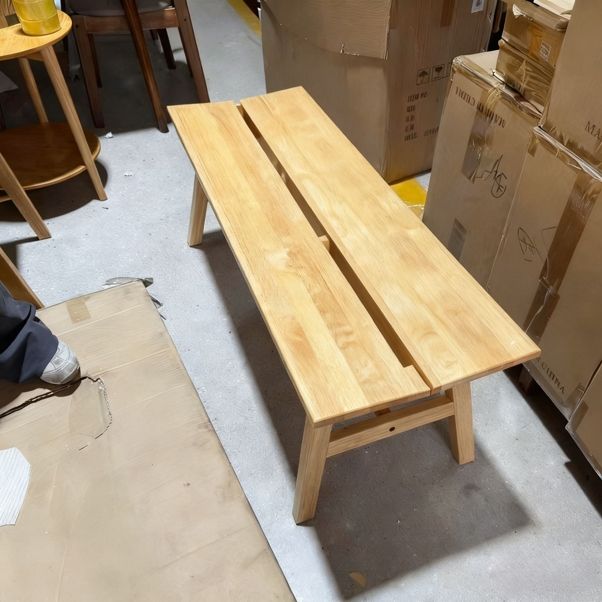 C/18B23（颜色混发）110*42*44cm长凳床尾凳【不包装】库存尾货（三楼）