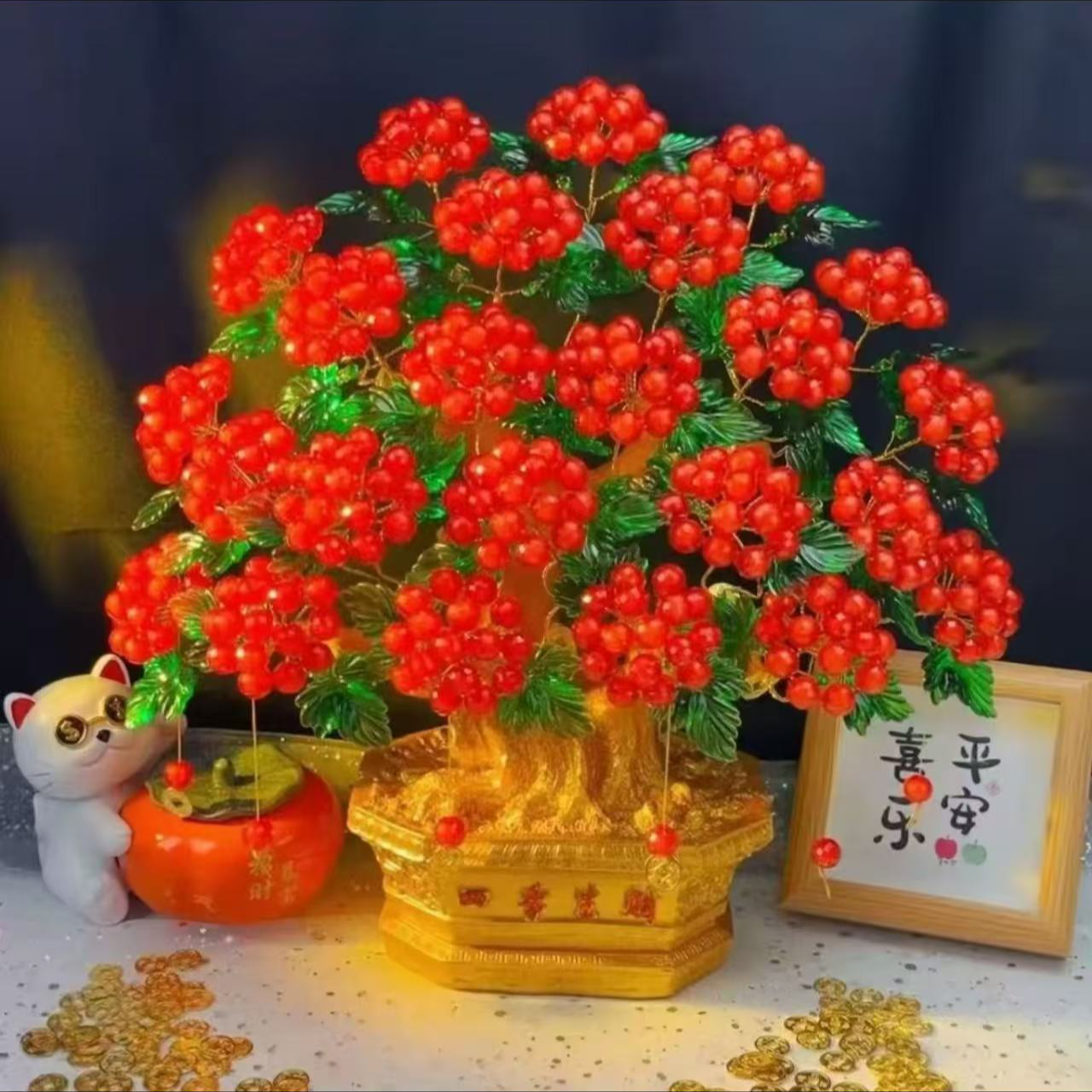 【鸿运当头】12mm大号葡萄叶版  发财树  DIY材料包