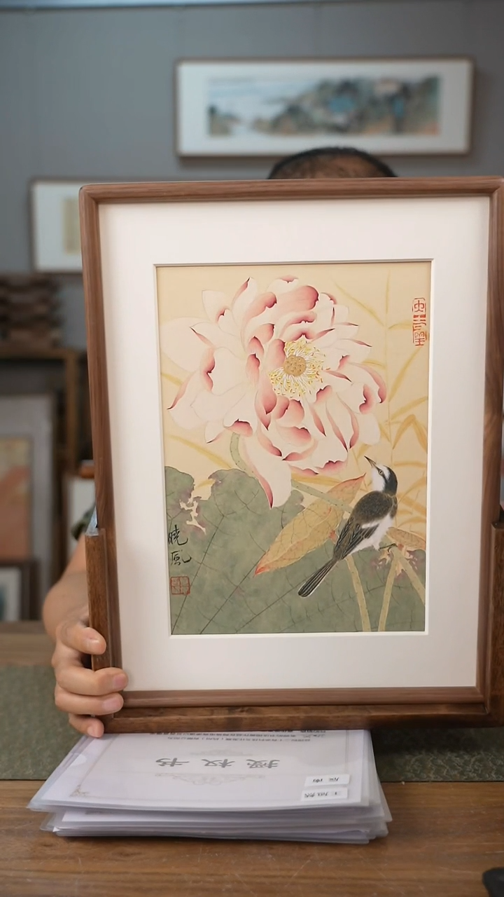 书法协会会员老师带框作品-