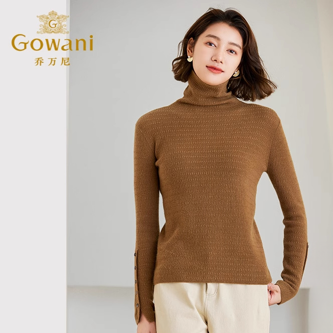 Gowani/乔万尼绵羊毛针织衫高领修身打底羊毛衫ET4M971403