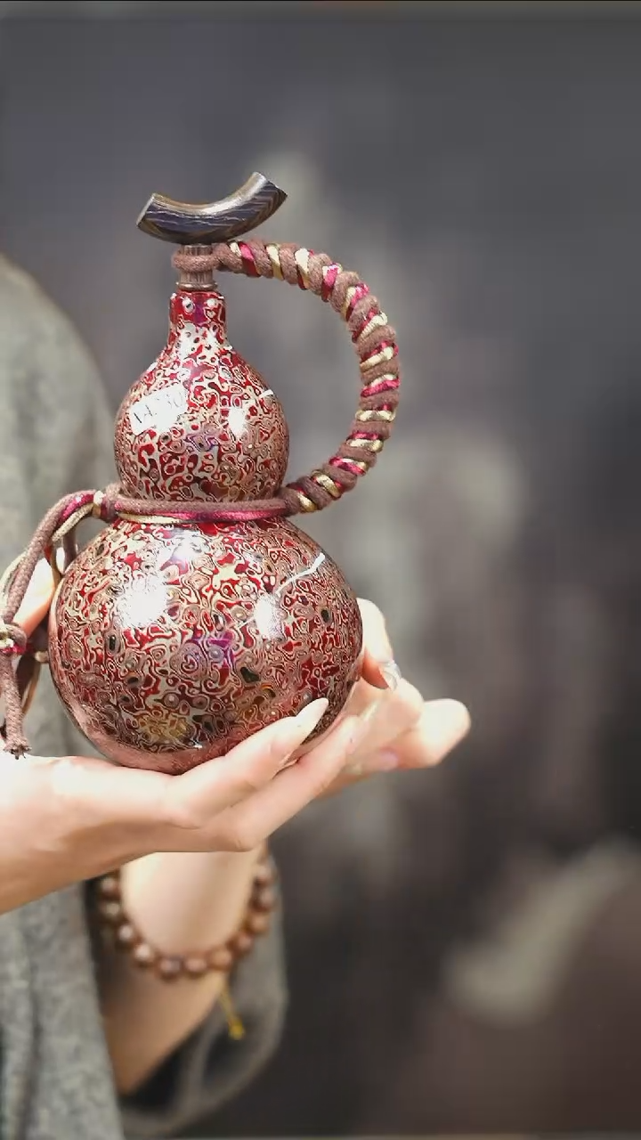 【闪购商品】XA230漆艺酒葫芦不包手串及旋转底座