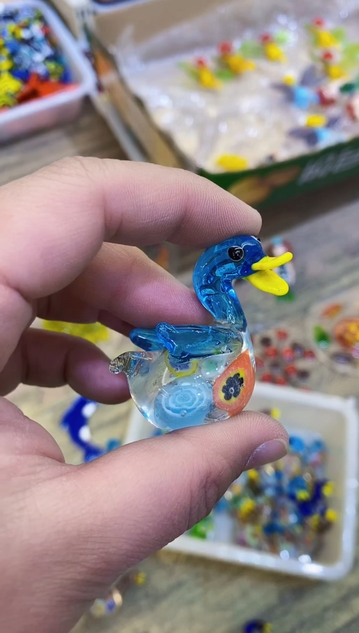 【闪购商品】琉璃手工艺品蓝色鸭子
