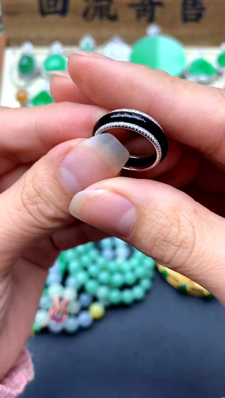 【闪购商品】翡翠戒圈18K金镶嵌297-中国好珍宝