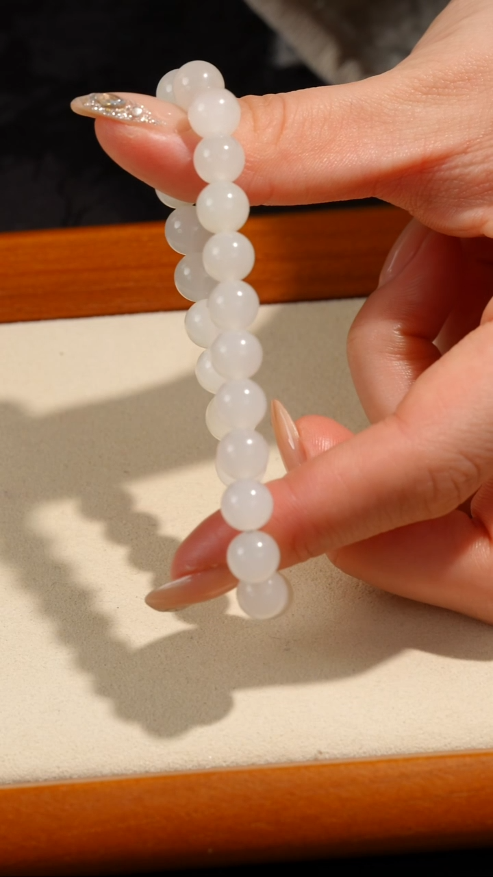 未镶嵌手串和田玉（白玉）和田玉白玉手串