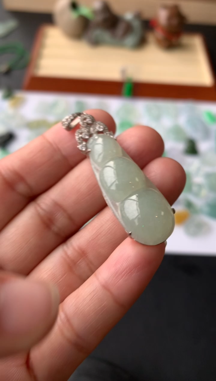 【闪购商品】定制翡翠未镶嵌豆子-260+26