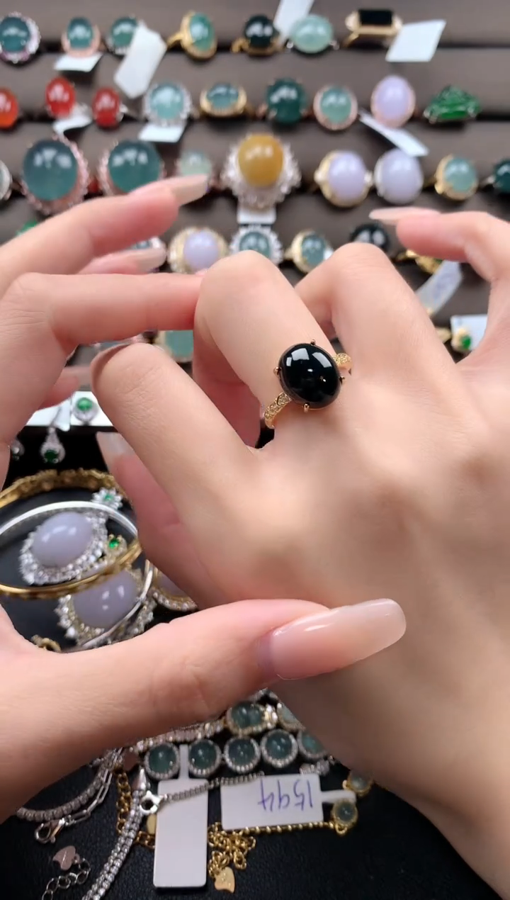 【闪购商品】翡翠戒指银S925镶嵌432432