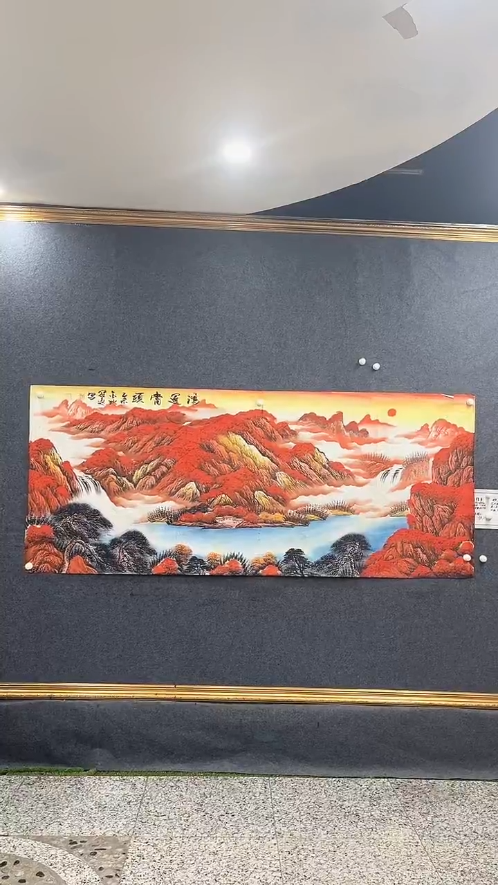 国画老师鸿运当头小八尺宣纸送拖裱