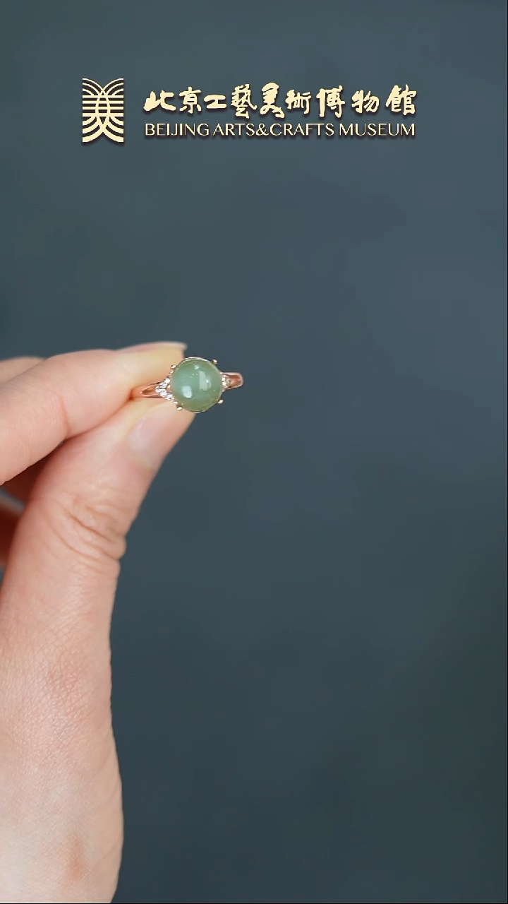 【闪购商品】和田玉戒指银S925镶嵌B0215GMD246碧玉猫眼戒指