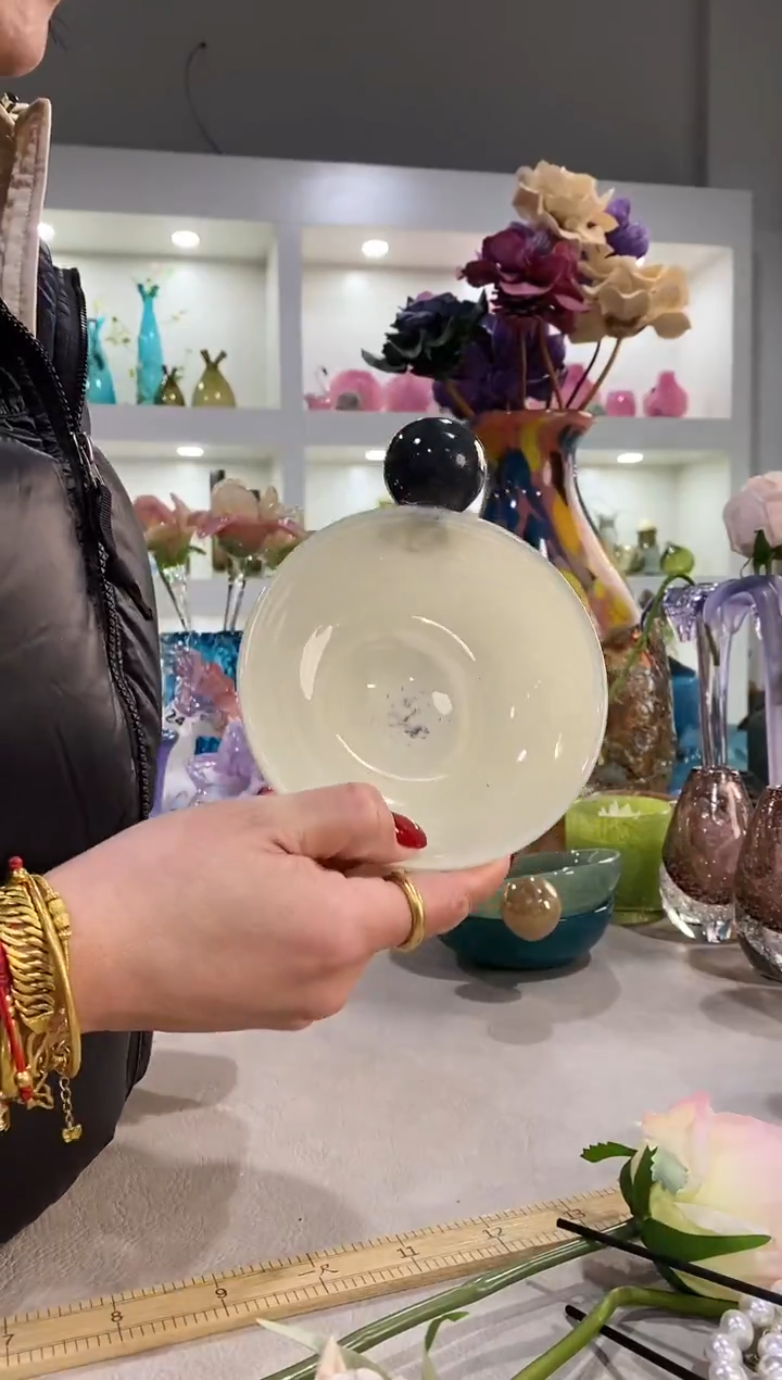 慕忆家手作琉璃花瓶瑕疵