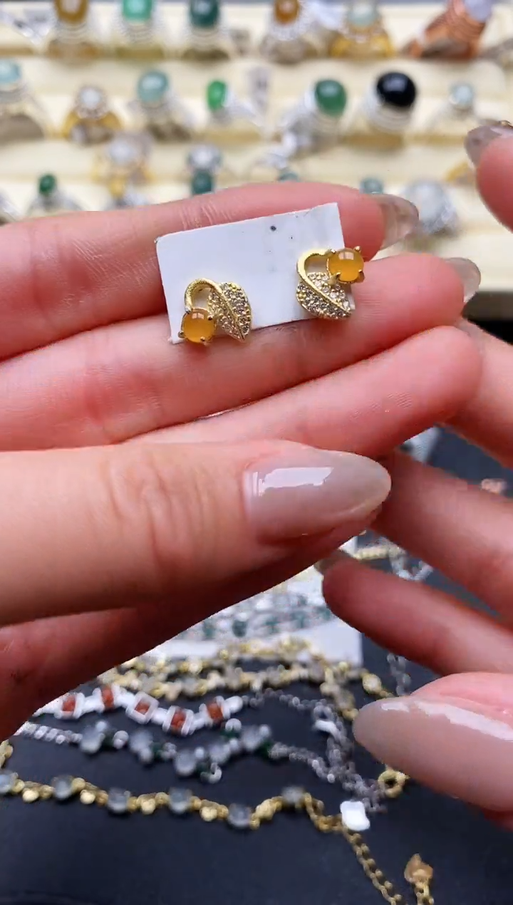 【闪购商品】翡翠戒指银S925镶嵌缅甸翡翠2 6+4