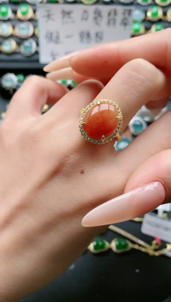 【闪购商品】翡翠戒指银S925镶嵌111111