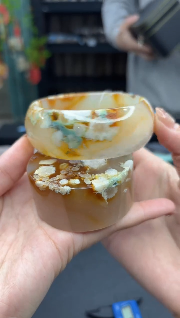 【闪购商品】石英质玉手镯未镶嵌170（64圈赠送镯心）