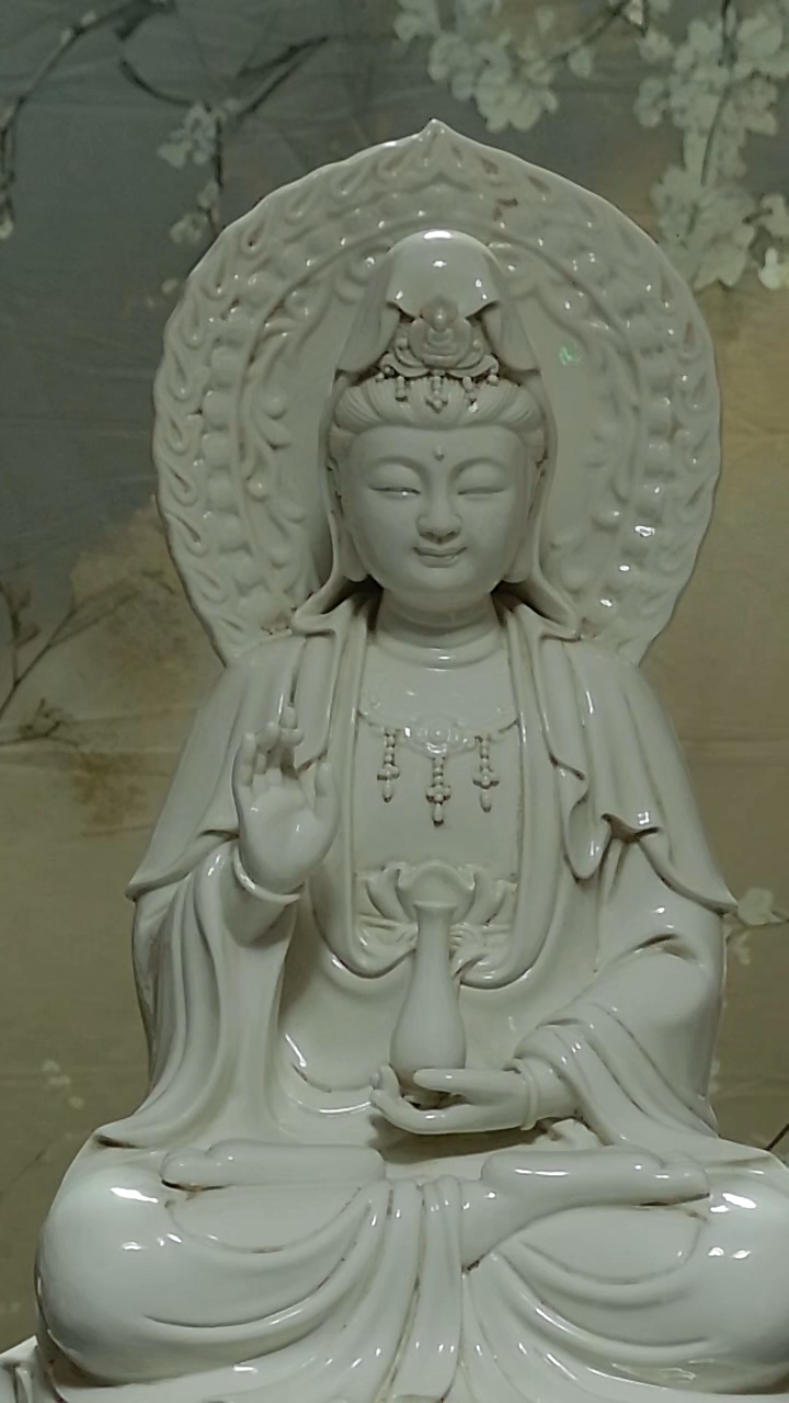 佛像万**缘德化瓷观音造像