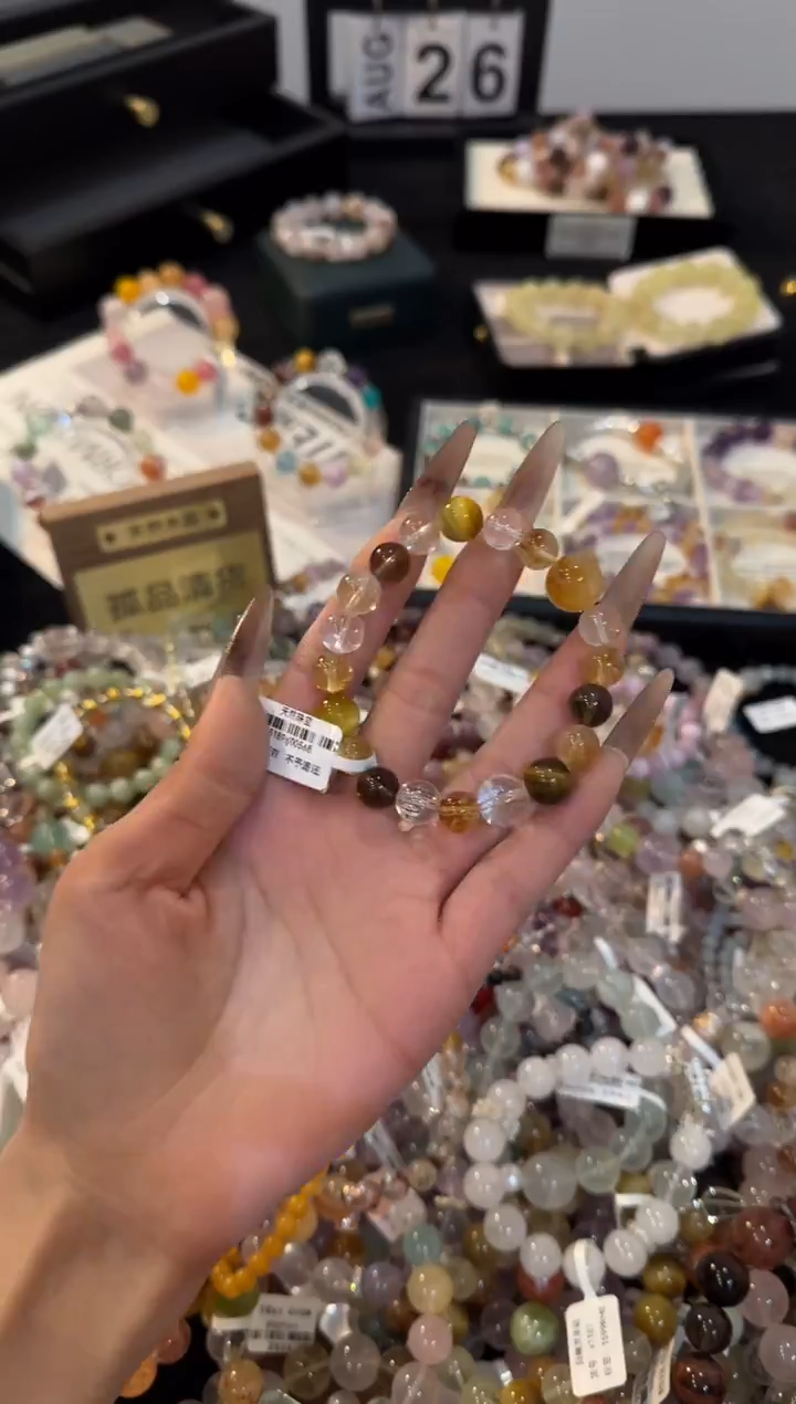 合金手链水晶多宝f117