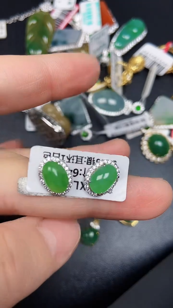 银S925镶嵌戒指翡翠2980