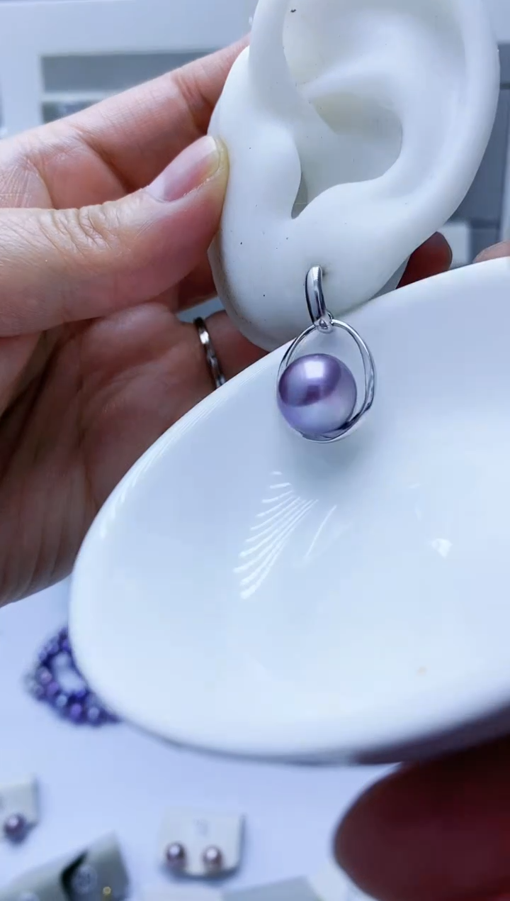 【闪购商品】淡水珍珠耳饰银S925镶嵌339