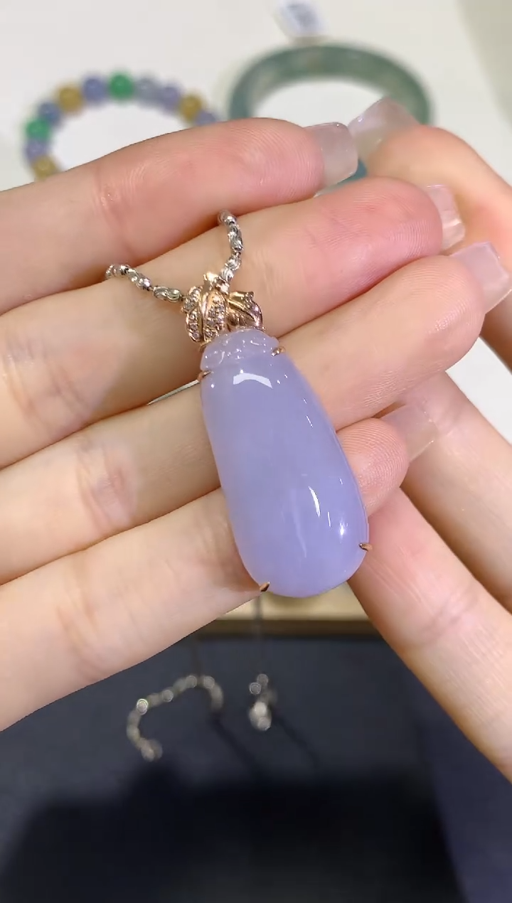 【闪购商品】翡翠颈饰18K金镶嵌团购49