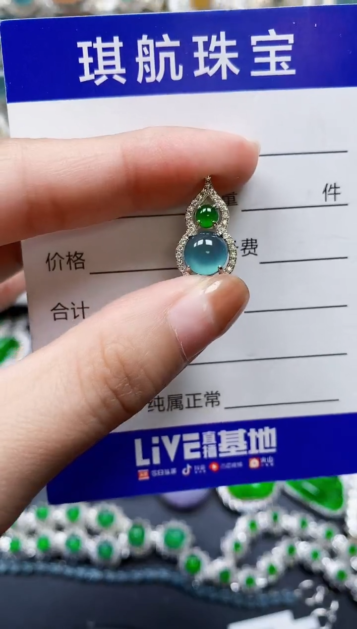 【闪购商品】翡翠颈饰银S925镶嵌0601