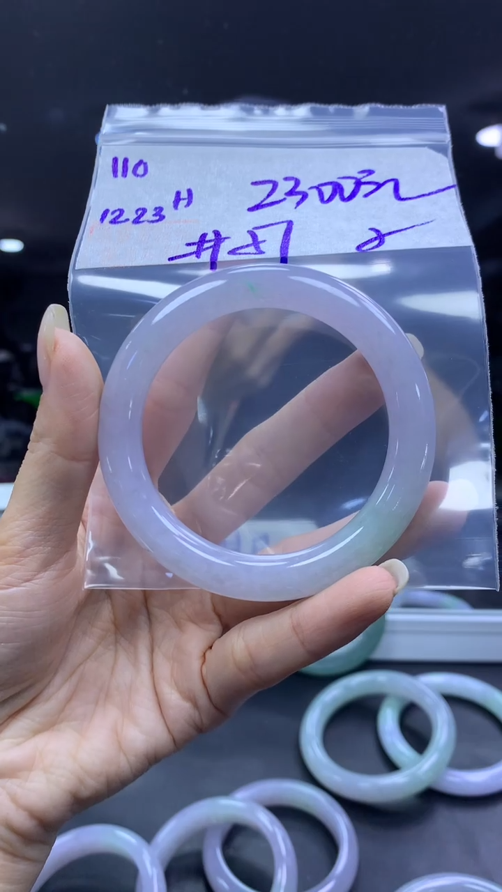 未镶嵌定制翡翠110手镯57纹+2300元+拍一发一