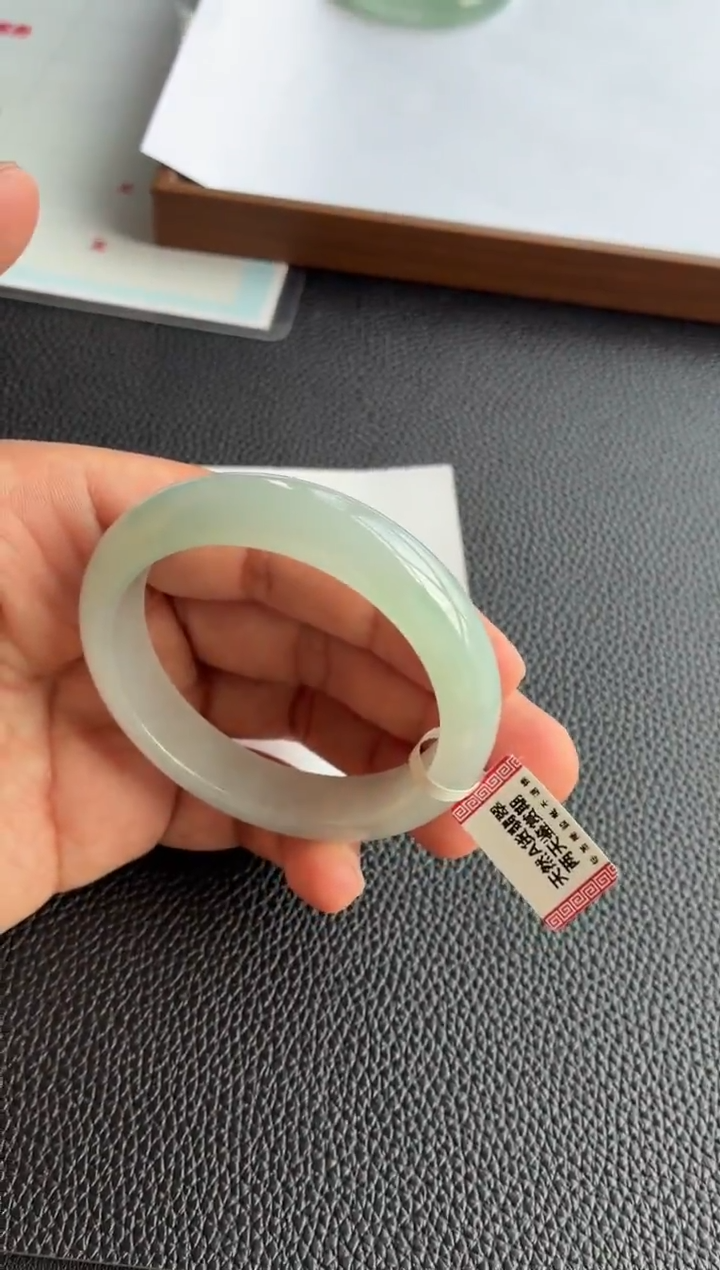 未镶嵌手镯翡翠138号55*12.9*8.6正圈