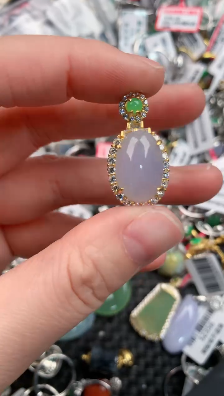 银S925镶嵌戒指翡翠222---1